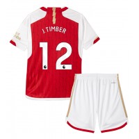 Arsenal Jurrien Timber #12 Hjemmedraktsett Barn 2023-24 Kortermet (+ Korte bukser)